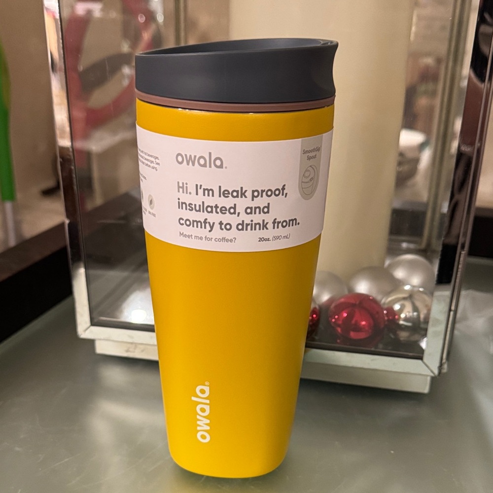 Owala Yellow Insulated 20 ounce. Authentic with tags, mustard yellow.